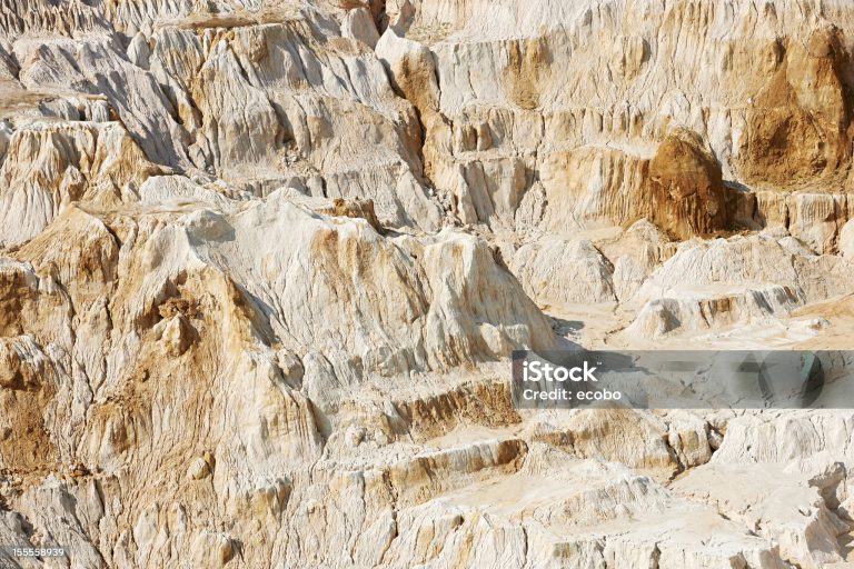 Old limestone and kaolin quarry to produce china clay and porcelain